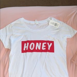 White HONEY shirt
